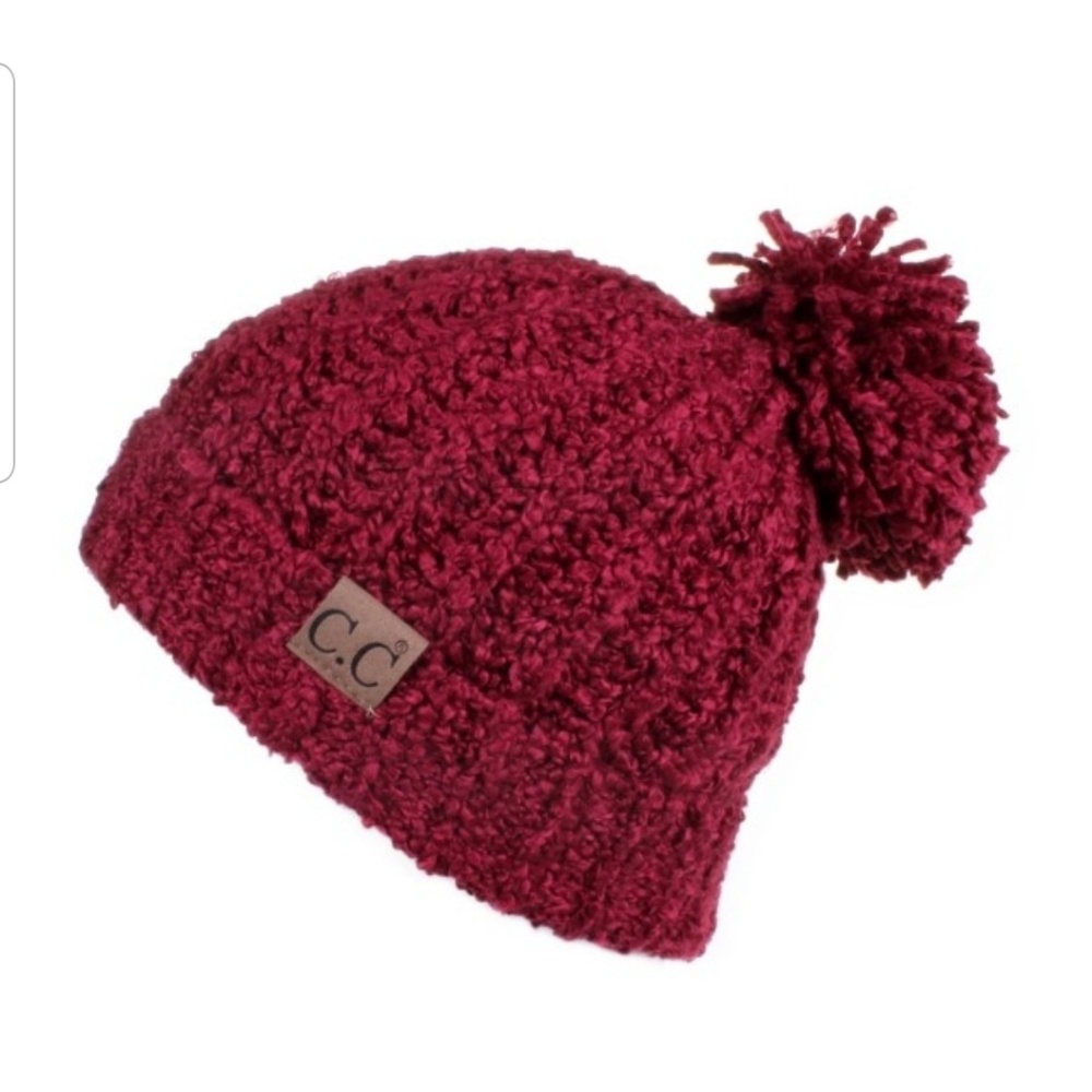 **C.C. Beanie Chenille Beanie Burgundy